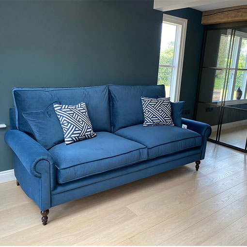 Aldingbourne 3 Seater Sofa in House Clever Velvet Royal